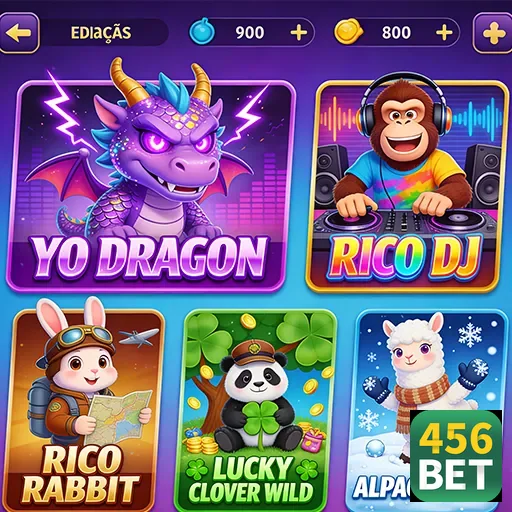 Jogos coloridos disponíveis na plataforma 456bet.
