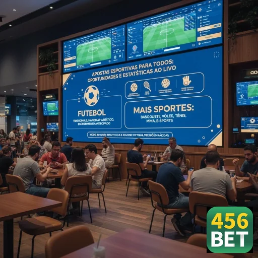 Ambiente da 456bet com telas para apostas esportivas ao vivo.