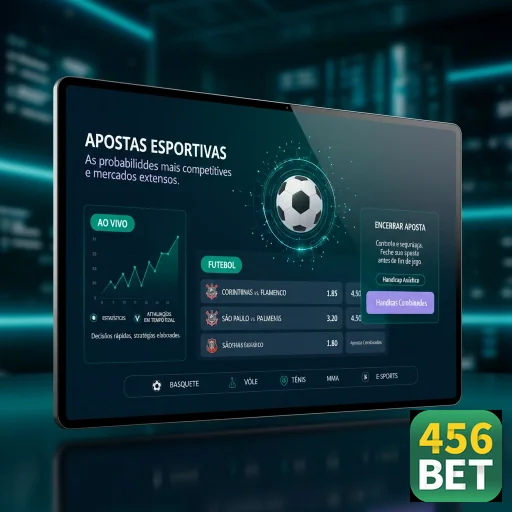 Tela de celular do 456bet com opções de apostas esportivas.