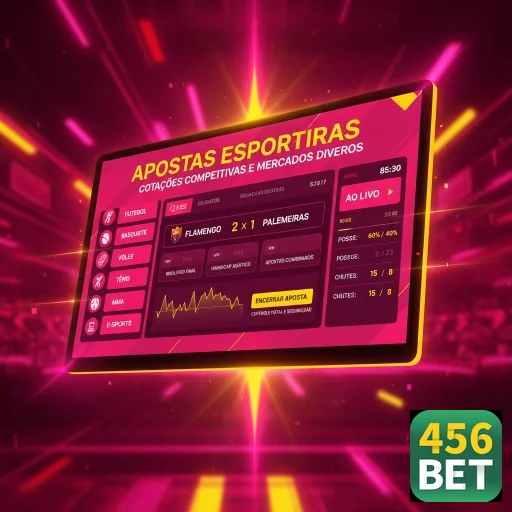Tela de apostas esportivas da 456bet com cotações ao vivo.