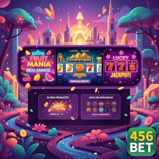 Interface VIP da 456bet mostrando jackpots e promoções.