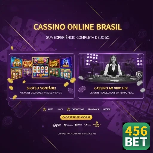 Interface do cassino online 456bet com slots e dealers ao vivo.