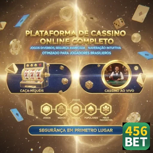 Interface da 456bet com caça-níqueis e cassino ao vivo.
