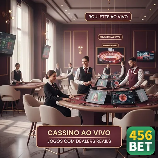 Jogadores e dealers em cassino ao vivo no site 456bet.