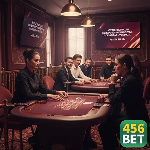 Jogadores em mesa de cassino VIP na 456bet.