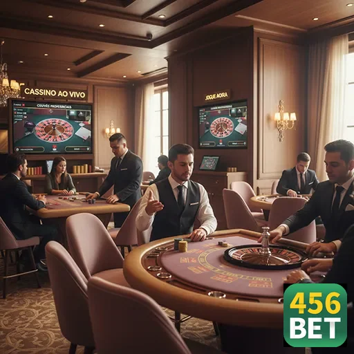 Jogadores participando de live gaming na 456bet.