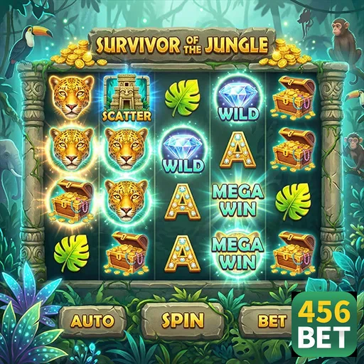 Slot 'Survivor of the Jungle' com prêmios da 456bet.