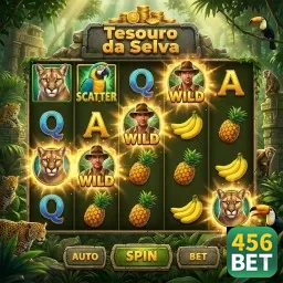 Tela do jogo Tesouro da Selva no aplicativo 456bet.